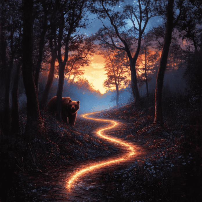 Illustration of Appalachian Trail, a mythical realm inspired by Appalachian Trail, central to folklore.