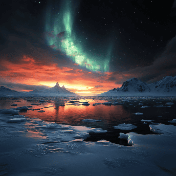 Illustration of Arctic Ocean, a mythical realm inspired by Arctic Ocean, central to folklore.