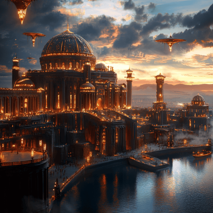 Illustration of Carthage, a mythical realm inspired by Carthage, central to folklore