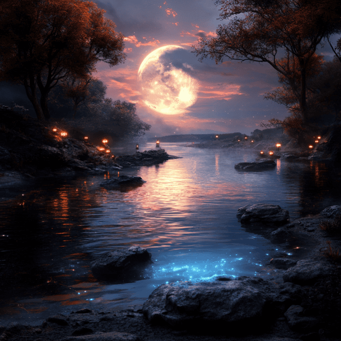 Illustration of Danube, a mythical realm inspired by Danube, central to folklore.