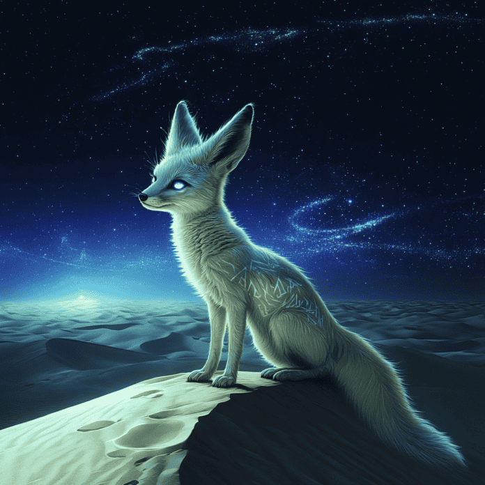 Illustration of Fennec Fox, a mythical realm inspired by Fennec Fox, central to folklore