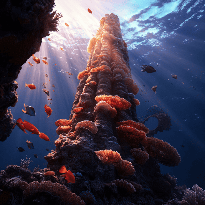 Illustration of Great Barrier Reef, a mythical realm inspired by Great Barrier Reef, central to folklore.