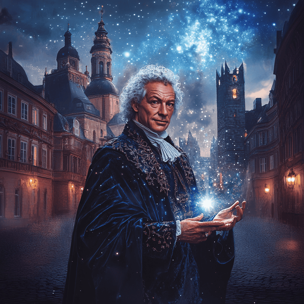 Immanuel Kant Illustration of Immanuel Kant, a mythical realm inspired by Immanuel Kant, central to folklore