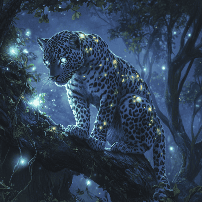 Illustration of Leopard, a mythical realm inspired by Leopard, central to folklore