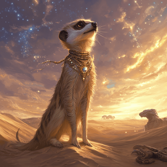 Illustration of Meerkat, a mythical realm inspired by Meerkat, central to folklore