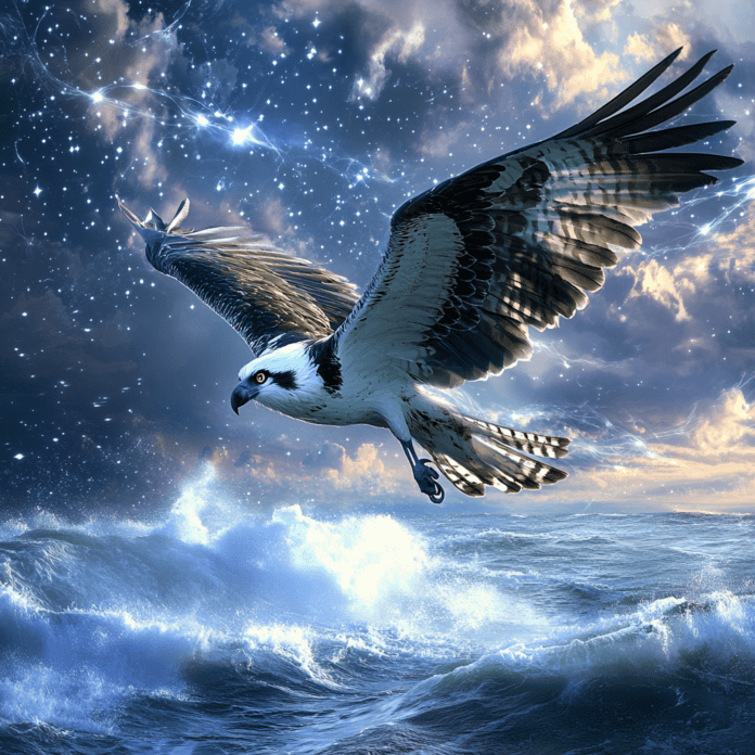 Illustration of Osprey, a mythical realm inspired by Osprey, central to folklore