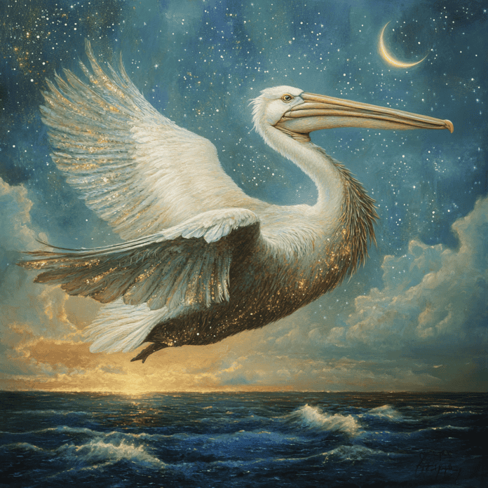 Illustration of Pelican, a mythical realm inspired by Pelican, central to folklore