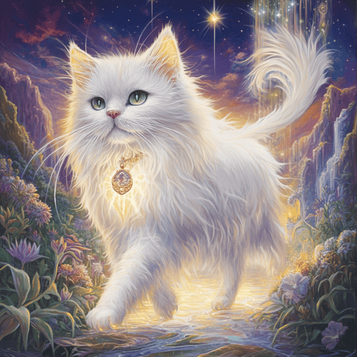 Illustration of Persian Cat, a mythical realm inspired by Persian Cat, central to folklore