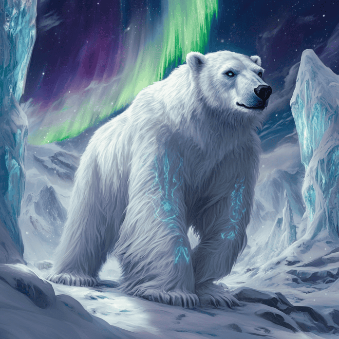 Illustration of Polar Bear, a mythical realm inspired by Polar Bear, central to folklore