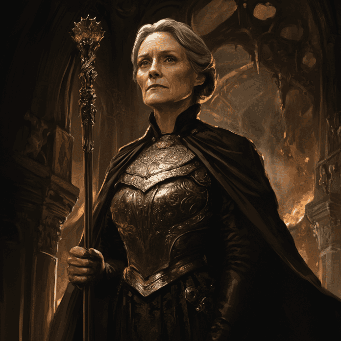 Illustration of Susan B. Anthony, a mythical realm inspired by Susan B. Anthony, central to folklore