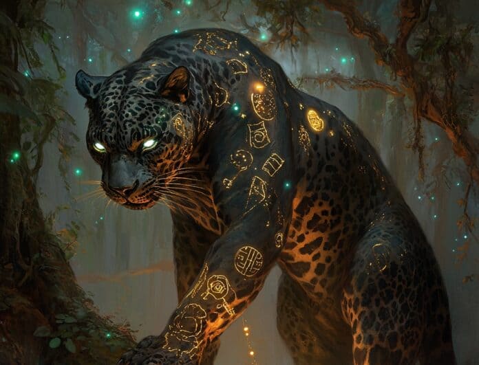 Illustration of Jaguar, a mythical realm inspired by Jaguar, central to folklore.