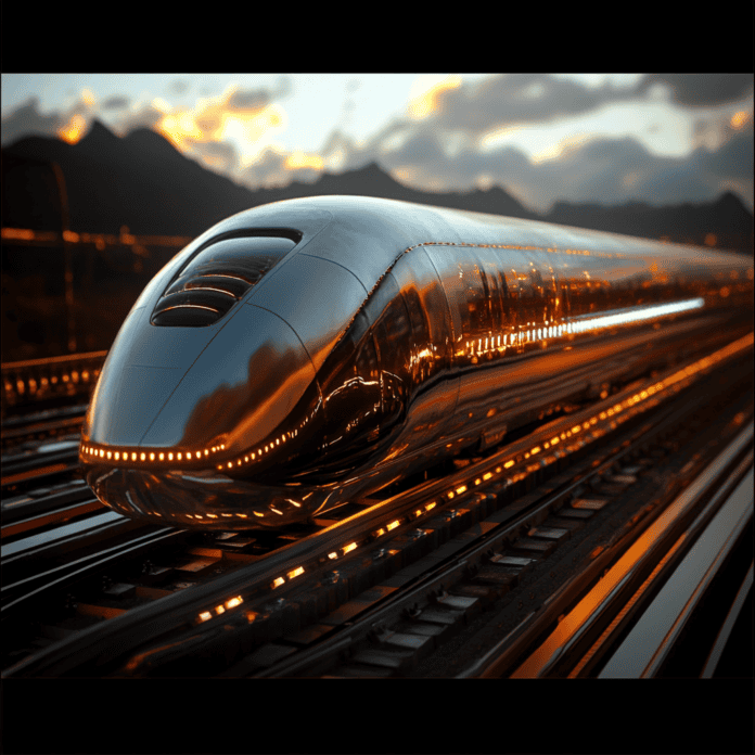 Illustration of TGV (France), a mythical realm inspired by TGV (France), central to folklore