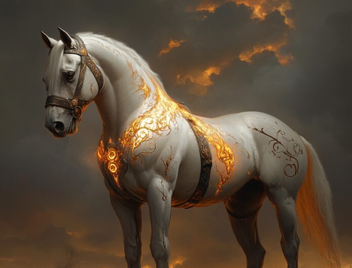 Illustration of Thoroughbred, a mythical realm inspired by Thoroughbred, central to folklore.